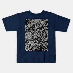 Black and white psychedelic pattern Kids T-Shirt